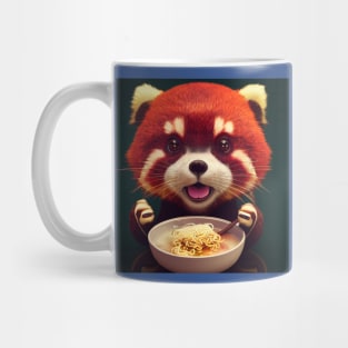 Kawaii Red Panda Eating Ramen Mug